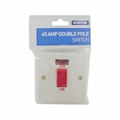 Status 1 gang - 45 amp - Double Pole Switch - White