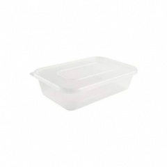 Clearly Professional Premium Catering Microwave Container with lid (seperate packaging for each) C1000 pack of 50