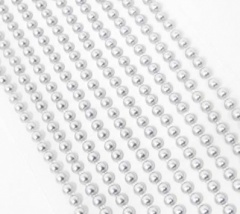 Adhesive Pearls 6mm White (206 Pieces)