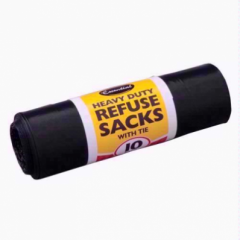 Essential Heavy Duty Refuse Sacks Tie Roll - 10 Bags