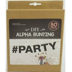 Alpha Bunting Diy 80pcs