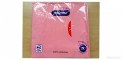 Paloma coral pink  3 Ply 33 x 33cm Napkins 20's
