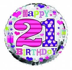Simon Elvin 21st Birthday Female Foil Balloons