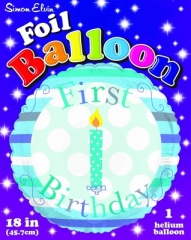 Simon Elvin 1st Birthday Boy Foil Balloons