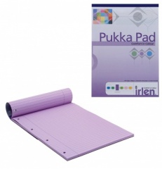 Pukka A4 Coloured Pad 80gsm Ruled With Margin 100 pages 50 sheets - Lavender