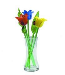 Hand Blown Tulip Glass Vase