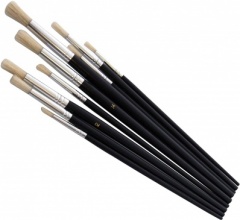 (Am-Tech) 9pc ROUND TIP ART BRUSH SET S4135