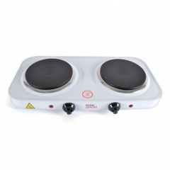 Kitchen Perfected 2000w Double Hotplate - White