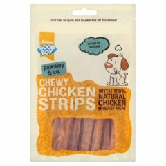 Good Boy Pawsley & Co Chewy Chicken Strips  Natural Chicken Dog Threats , 100g