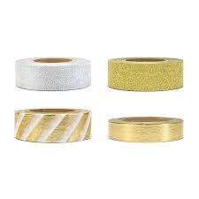 GLITTER TAPE GOLD SILVER MIXED CASE