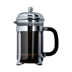 3-cup plunger coffee maker, Chrome