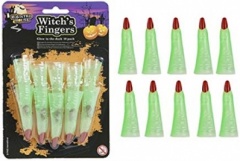 10pc set halloween glow in dark witches fingers