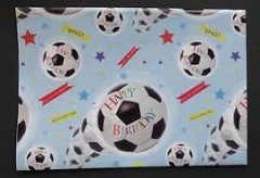 Simon Elvin Gift Wrap - Happy Birthday, football design