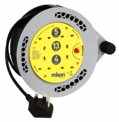 Rolson 4 SOCKET, 5M CABLE REEL 13A, 1.25MM2 (60058)
