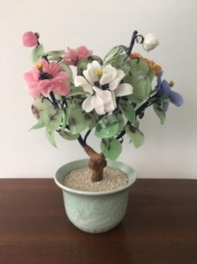 BONSAI PLANT WITH GLASS PETALS (ORN02)