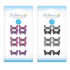 Butterfly Glitter Hair Clips 10pk