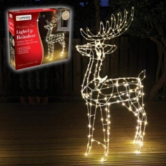 115CM, 250LED Copper Wire Standing Reindeer