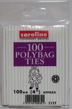 Caroline 100mm Poly Bag Ties 100pc (1117)