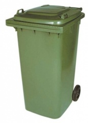 240Ltr Garden Wheelie Bin Green / Grey