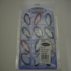 Duralon Pony Tail Loop Thick Elastic Card of 12 (005)
