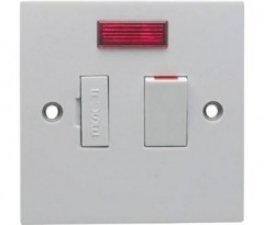 Red/Grey 13amp Fused Swtch + D/P Spur & Neon Unit - Blister Pack B13NP