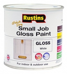 Rustin Small Job Paint Gloss Wht 250ml