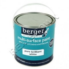 Berger MID sheen Kitchen & Bathroom Paint PBW 2.5Ltr