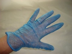 Supertouch Blue Vinyl Gloves Pk100 Large Powdered