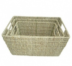 Set 3 Seagrass Baskets/Handle