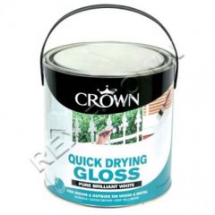 Crown Quick Drying Gloss Brilliant White 2.5ltr