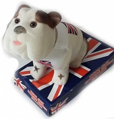 CLEARANCE Union Jack Nodding Bulldog On Platform Sold as Seen, NO RETURN ACCEPTED