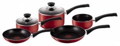 Tefal Bistro Red Lacquered Non-Stick 5pc Cookset
