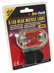 Am-Tech Safety Bike Flashing Light (Red) (Rear) with Quick Release Bracket S1824