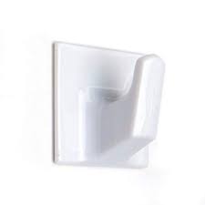 Square Self Adhesive Hooks - Small White