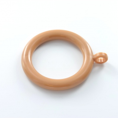 StarPack 72686 Curtain Ring Light Brown Plastic ID37mm OD50mm Pack of 4 