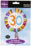 30th Birthday - Holographic Metallic Foil Balloon
