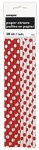 10 RUBY RED DOTS PAPER STRAWS