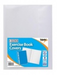 TIGER PACK 3 - 9 x 7in/230 x 18mm Exercise Book Cover - Clear