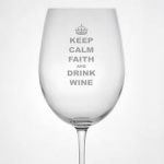 Keep Calm & Carry On Wine Glass