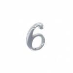 50mm Chrome Numeral '6' (S3806)