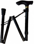 Walking Stick Folding - Black   24