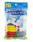 Duzzit 151 C/LRD PLASTIC DOLLY PEGS 24pk (SMA1006)