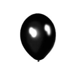 11'' High Quality Latex Metallic Balloons Pk50 - Deepest Black