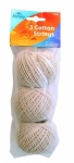 Ashley Housewares 3 Rolls of Household Cotton String - 120g.
