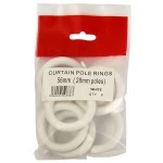 Curtain Pole Ring 56mm White