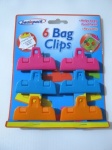 151 BAG CLIP 6pk ASST COLOURS