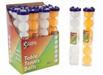 6pc Table Tennis Balls In Pvc Tube W/lid