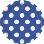 8 Ryl Blue Dots 7'' Plate