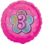 18'' Standard Holographic Foil Balloon : Pink Star 3