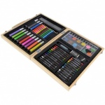 67pc Art Set In Wooden Carry Case